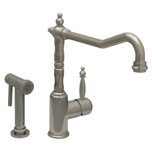 Whitehaus WH2070800 Kitchen Faucet With Traditional Swivel Spout Whitehaus WH2070800 Kitchen Faucet With Traditional Swivel Spout