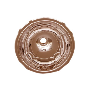Whitehaus WH613CBL Round Smooth Polished Copper Drop In Bathroom Basin Sink