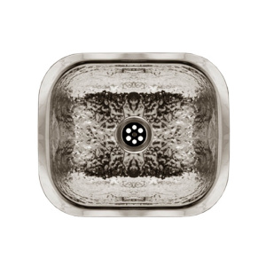 Whitehaus WH690ABB Undermount Prep sink with a Hammered Texture Surface