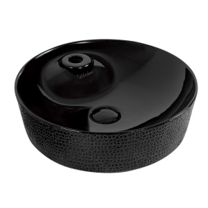 Whitehaus WH71306-F04 Round Basin w/ Embossed Exterior And Smooth Interior