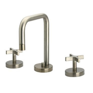 Whitehaus WH83214 Widespread Deck Mount Modern Cross Handle Bathroom Faucet
