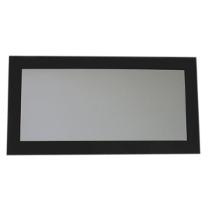 Whitehaus Aeri Rectangular Shaped Mirror with Laminated Black Glass Frame