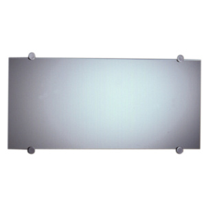 Whitehause WHE3CR-15 Frameless Mirror With Round Polished Stainless Steel Wall Mount Supports