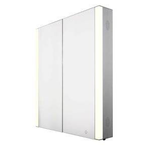 Whitehaus WHFEL8069-S Musichaus Double Door Medicine Cabinet in Aluminum