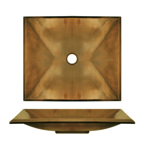 Whitehaus WHLAV1618 Soild Brass Single Bowl Rectangular Bathroom Basin