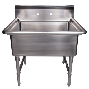 Whitehaus WHLS3024-C Noah's Collection Brushed Stainless Steel Square Sink