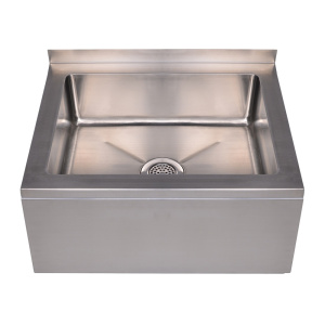 Whitehaus WHMS2424 Noah's Collection Single Bowl Floor Mount Stainless Steel