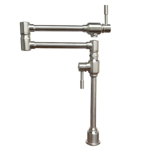 Whitehaus WHST10004-002SK-BSS Solid Stainless Steel Deck Mount Pot Filler