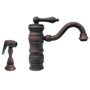 Whitehaus WHVEG3-1098 Vintage III Single Hole Faucet with Side Spray