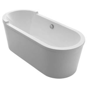 Whitehaus WHVT180BATH Oval Freestanding Acrylic Soaking Bathtub 