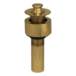 Whitehaus 10.515-B Polished Brass Lift and Turn Pull-Up Bathroom Plug view 2