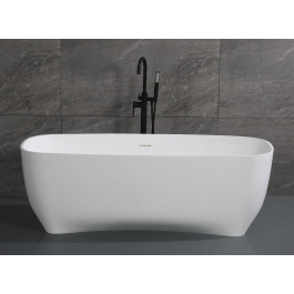 ALFI brand AB9980 67" White Matte Solid Surface Resin Bathtub view 2