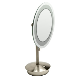 ALFI brand ABM9FLED Tabletop Round 9 Inch 5x Magnifying Mirror with Light view 2