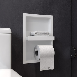 トイレ収納 Toilet paper holder Amazon.com: VOLDRA Toilet Paper Holder with Shelf Black Wipes