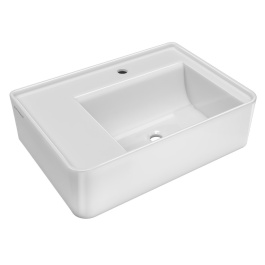 Whitehaus B-RA65-1H 26" Rectangular Wall Mount Basin with Single Faucet Drilling view 2