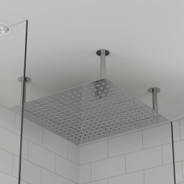 ALFI brand RAIN24S 24" Square Ultra Thin Rain Shower Head Stainless Steel view 2
