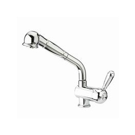 Whitehaus WH64566 Modern Deck Mount Pull Out Single Hole Kitchen Faucet view 2