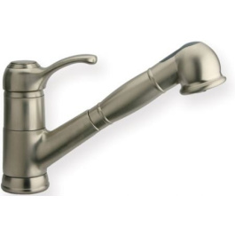 Whitehaus WH23564 Single Hole Lever Kitchen Faucet w Pull Out Spray Head view 2