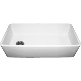 Whitehaus WH3618 Single Bowl Fireclay Farmhouse Apron Front Kitchen Sink view 2