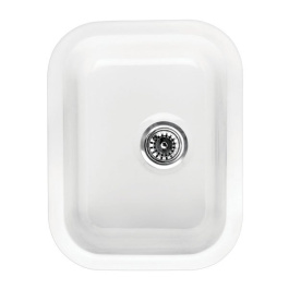 Whitehaus WHE1418 Rectangular Single Bowl Fireclay Sink view 2