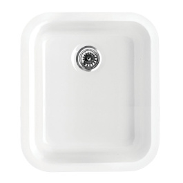 Whitehaus WHE1822 Rectangular Single Bowl Fireclay Sink view 2