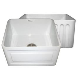 Whitehaus WHFLRPL2018 20" Raised Panel or Fluted Fireclay Farmhouse Kitchen view 2