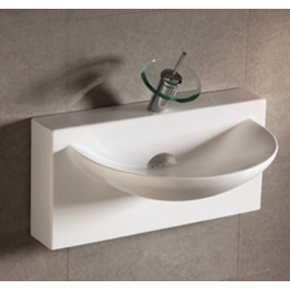 Whitehaus WHKN1114 Ceramic U shape Wall Mount Isabella Bathroom Sink Basin view 2