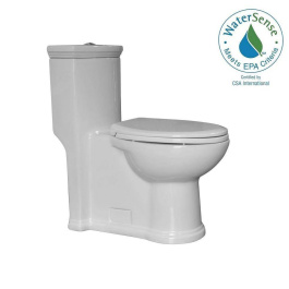 Whitehaus WHMFL3364-EB Magic Flush White One Piece Toilet view 2