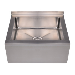 Whitehaus WHMS2424 Noah's Collection Single Bowl Floor Mount Stainless Steel view 2