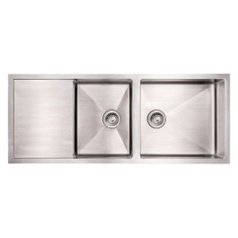 Whitehaus WHNCMD5221 52" Stainless Steel Undermount Double Bowl Zero Radius view 2