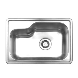 Whitehaus WHND1913 Stainless Steel 19'' Single Bowl Drop-In Kitchen Sink view 2