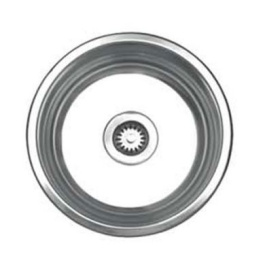 Whitehaus WHNDB16 Stainless Steel Large Round Drop-In Kitchen Sink view 2