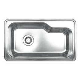 Whitehaus WHNDB3016 Stainless Steel 30'' Single Bowl Drop In Kitchen Sink view 2