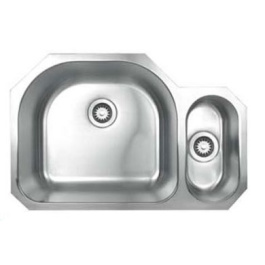 Whitehaus WHNDBU3121 Stainless Steel 31" 2 Bowl Undermount Kitchen Sink view 2