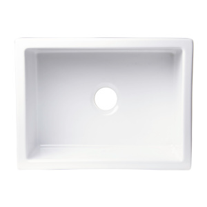 ALFI brand AB2418UM-B 24" x 18" Undermount Biscuit Fireclay Kitchen Sink
