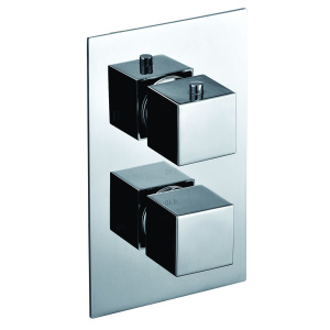 ALFI brand AB2601-PC Polished Chrome Knob 1 Way Thermostatic Shower Mixer