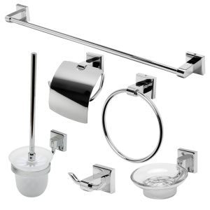ALFI brand AB9509-PC - 6 Piece Matching Bathroom Accessory Set