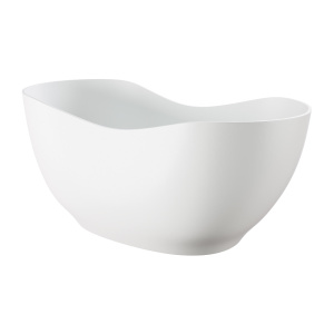 ALFI brand AB9949 66" White Solid Surface Smooth Resin Soaking Bathtub