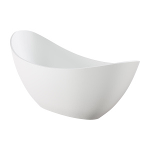 ALFI brand AB9951 73" White Solid Surface Smooth Resin Soaking Slipper Bathtub