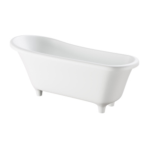 ALFI brand AB9960 67" White Matte Clawfoot Solid Surface Resin Bathtub