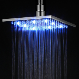 ALFI brand LED8S 8" Square Multi Color LED Rain Shower Head