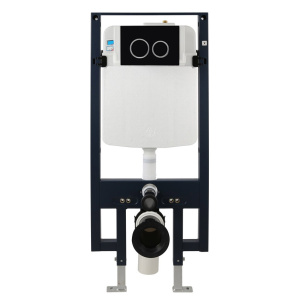 EAGO PWG380-BM Black Matte Dual Flush Wall Mounted Toilet Tank Carrier for WD101, WD332, WD333