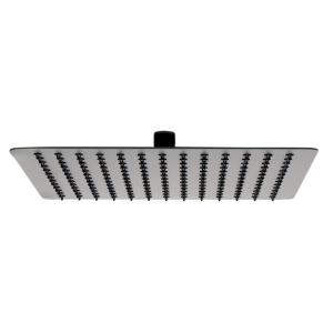 ALFI brand RAIN12S-BM Matte Black Stainless Steel 12" Square Ultra-Thin Rain Shower Head
