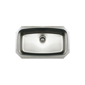 Whitehaus WHNCUS2917 Stainless Steel Single Bowl Undermount Kitchen Sink