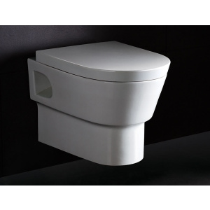 EAGO WD332 Modern Wall Mounted Dual Flush White Ceramic Toilet Bowl