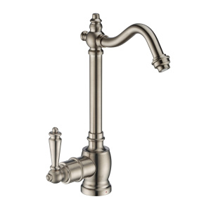 Whitehaus WHFH-H1006-BN - Brushed Nickel Point of Use Instant Hot Water Faucet with Traditional Spout