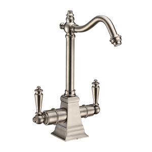 Whitehaus WHFH-HC2011-BN Brushed Nickel Instant Hot/Cold Water Faucet with Traditional Spout