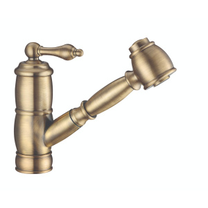 Whitehaus WHKPSL3-2222-NT Vintage III Plus Faucet w/ A Pull-Out Spray Head