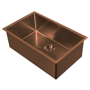 Whitehaus WHNPL2918-CO Noah Plus 16 Gauge Dual Mount Sink Set In Copper