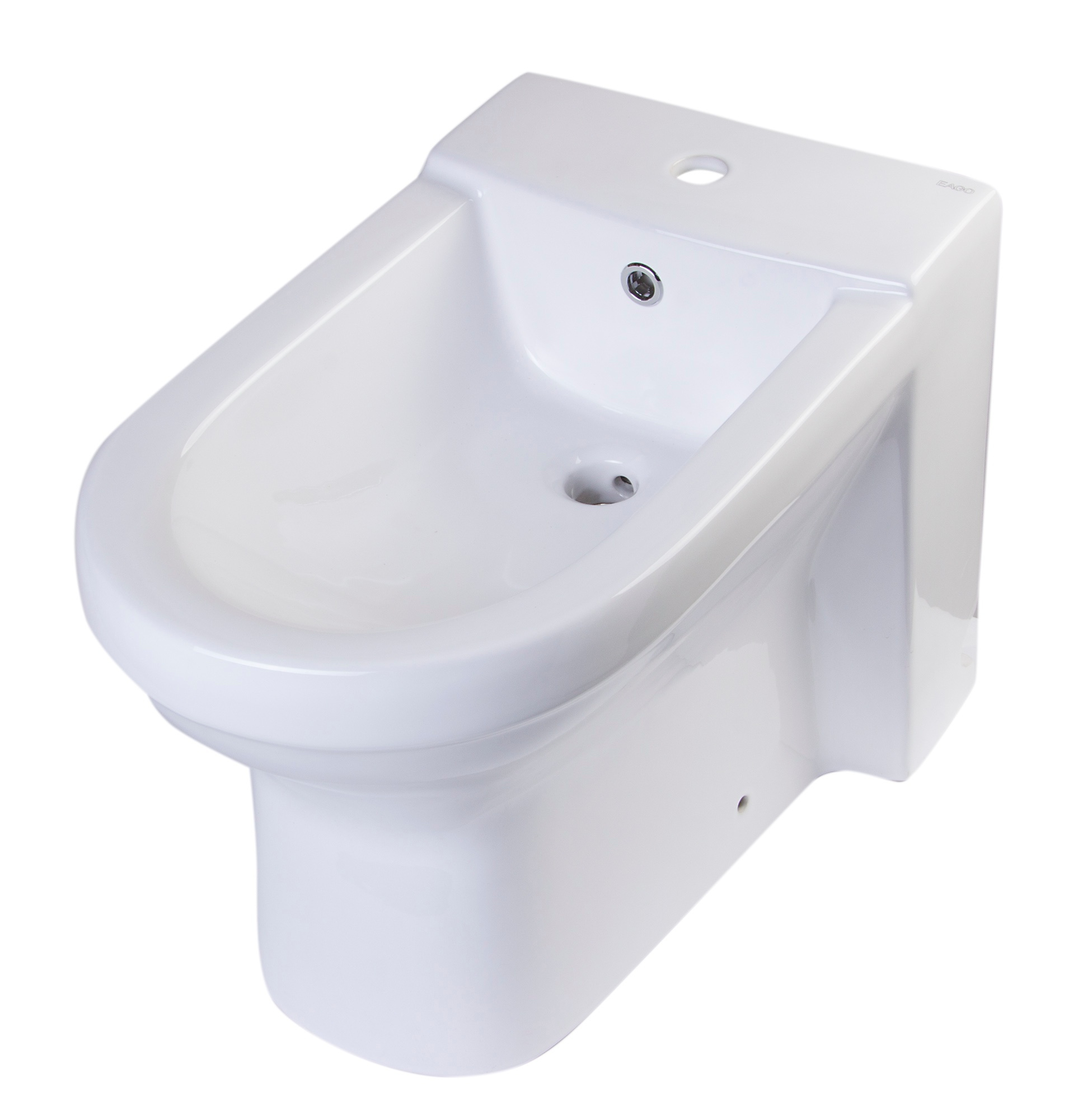 EAGO JA1010 White Ceramic Bathroom Bidet with Elongated Seat view 4